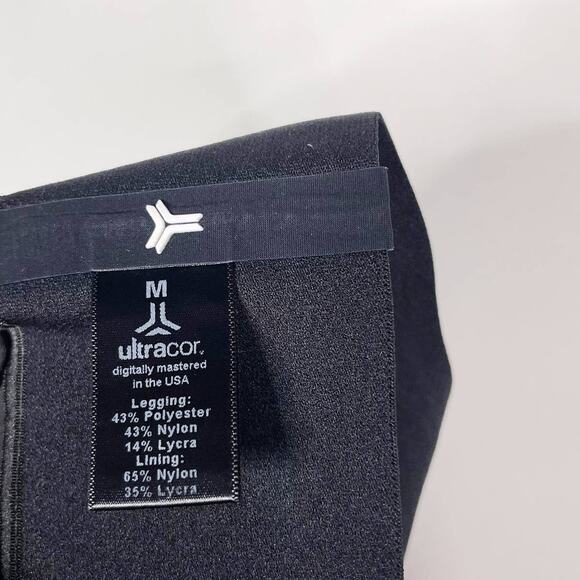 Ultracor Medium M Gray Black Camo Stars Knockout Leggings Patent Print Workout - Picture 8 of 10